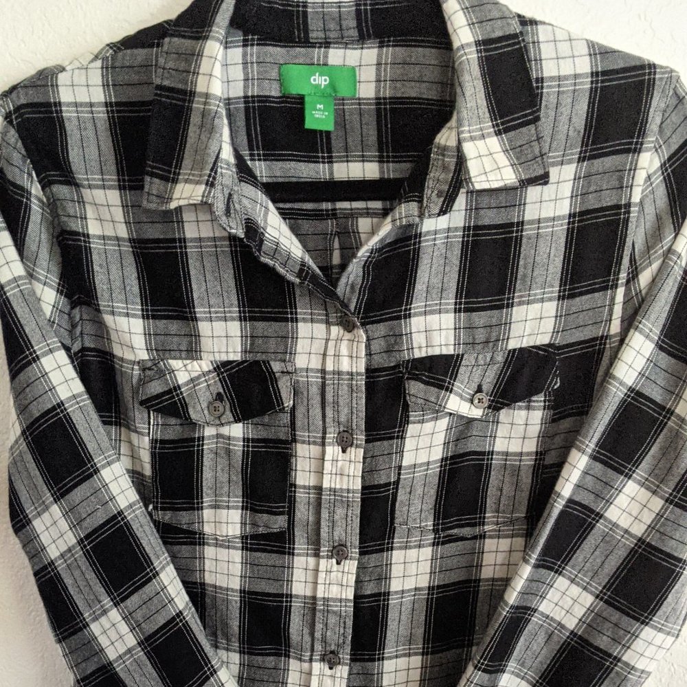 NWOT Plaid Casual Cotton Button-Down Shirt
